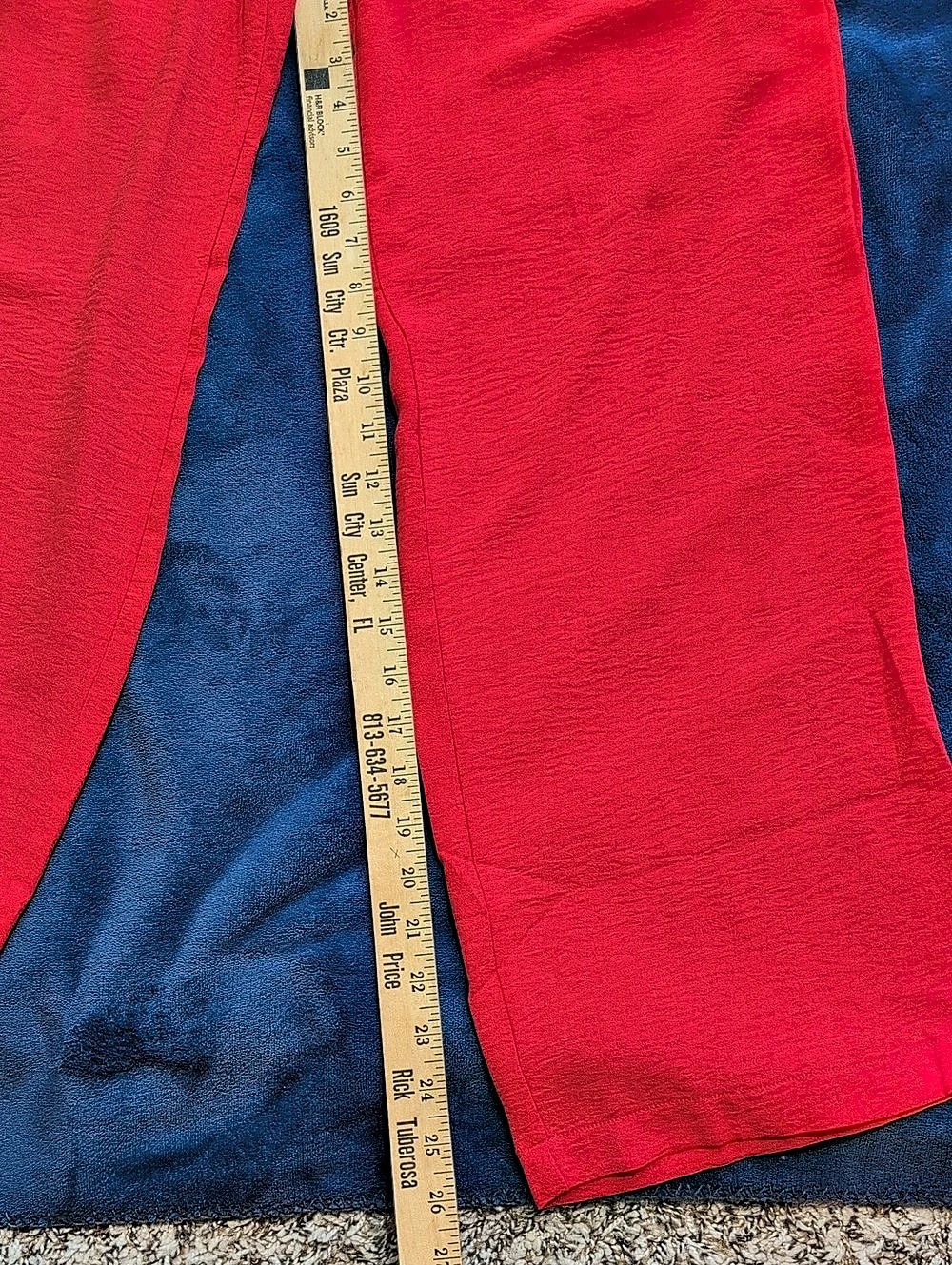 monteau los angeles Red Wide Leg Set Size Small - Picture 7 of 11